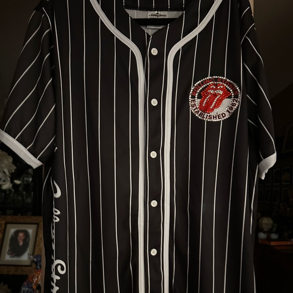 Rhinestone Swarovski Rolling Stones jersey GORGEOUS!! One of a kind! GORGEOUS!!